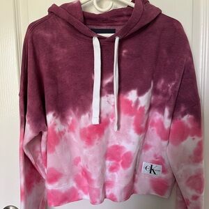 Calvin Klein Pink Tie-Dye Hoodie